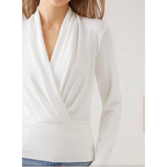 NWT S Surplice Tuckable Top - Picture 5 of 7